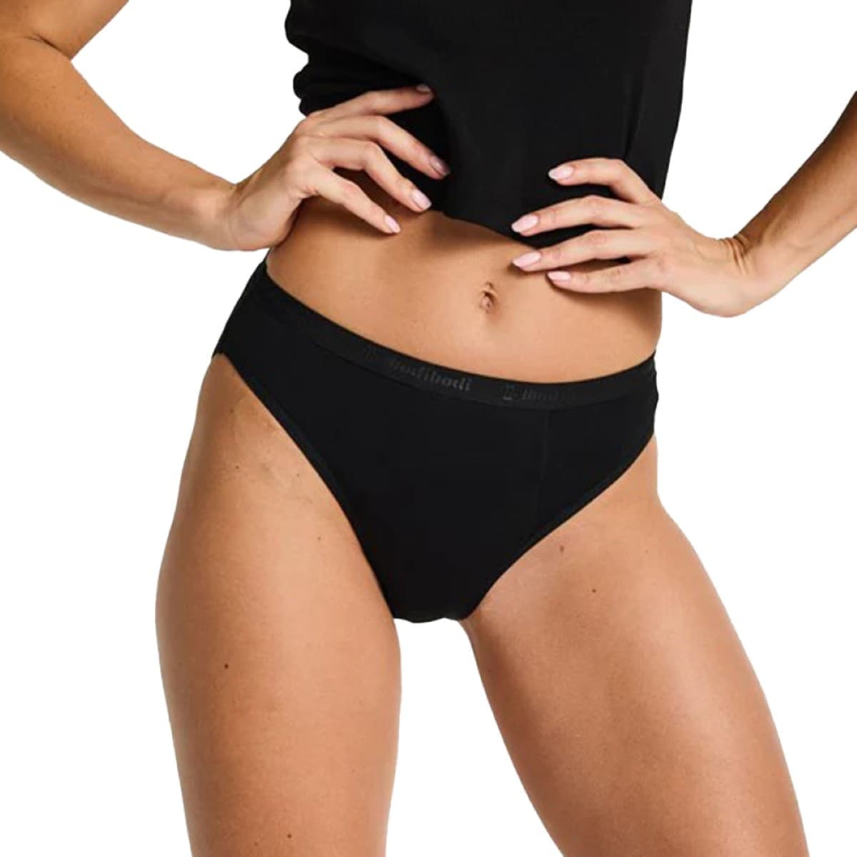 Thumbnail Modibodi Classic Bikini Period Underwear Super-Overnight Black 10/S