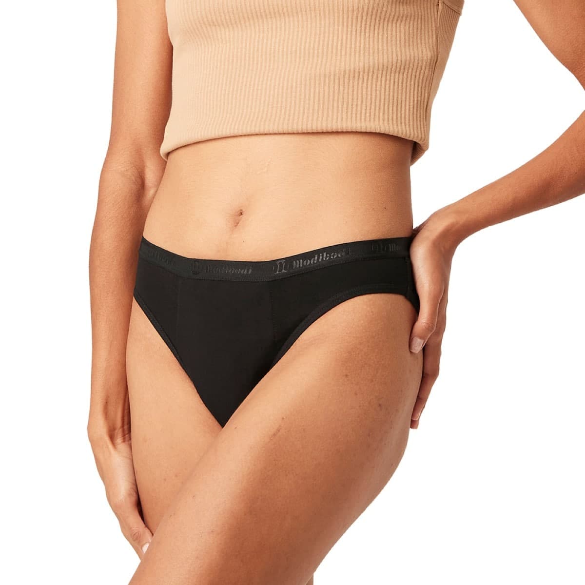 Thumbnail Modibodi Classic Bikini Period Underwear Super-Overnight Black 18/2XL