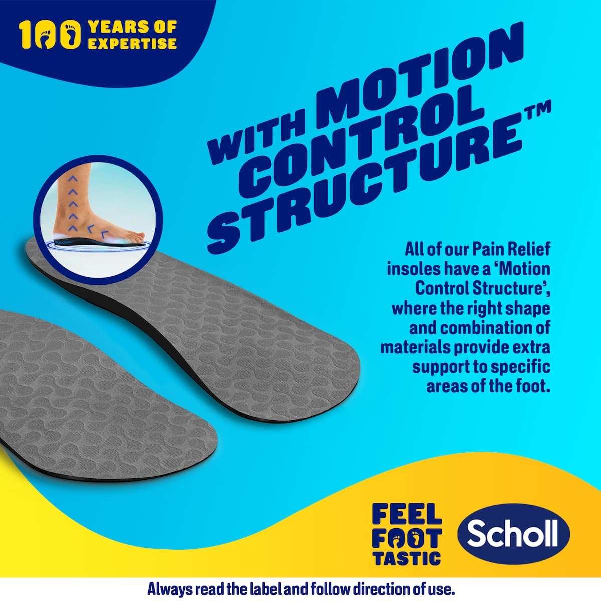 Thumbnail Scholl In-balance Arch Pain Relief Orthotic Insole Small 1 Pair