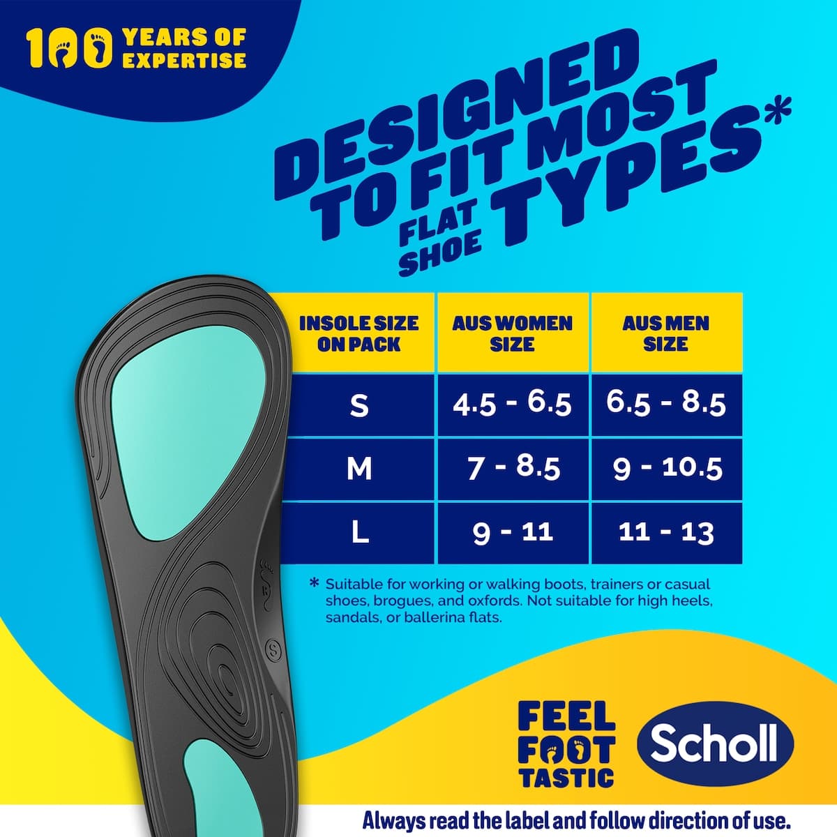 Thumbnail Scholl In-balance Arch Pain Relief Orthotic Insole Small 1 Pair