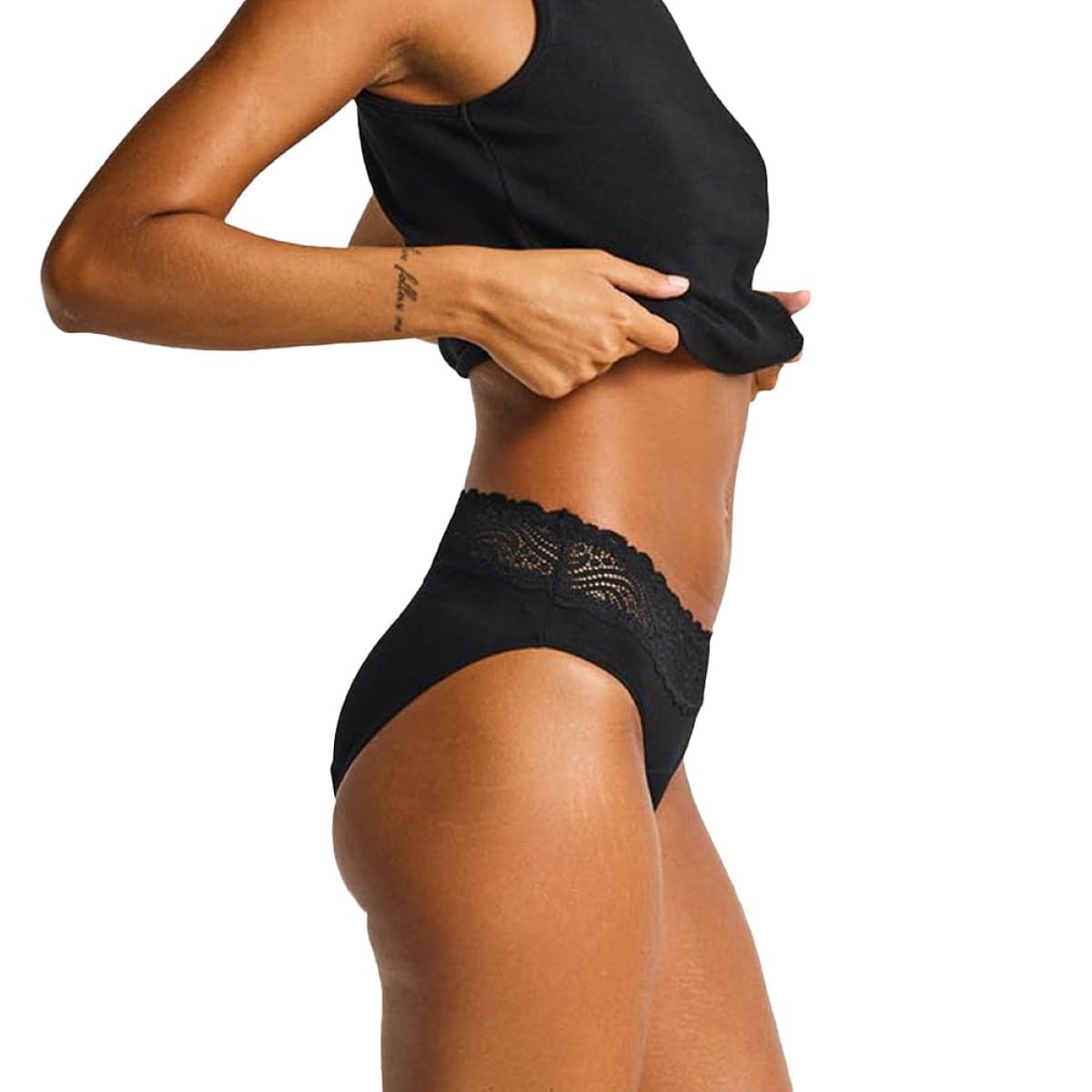 Thumbnail Modibodi Period Underwear Sensual High Waist Bikini Super-Overnight Black 18/2XL