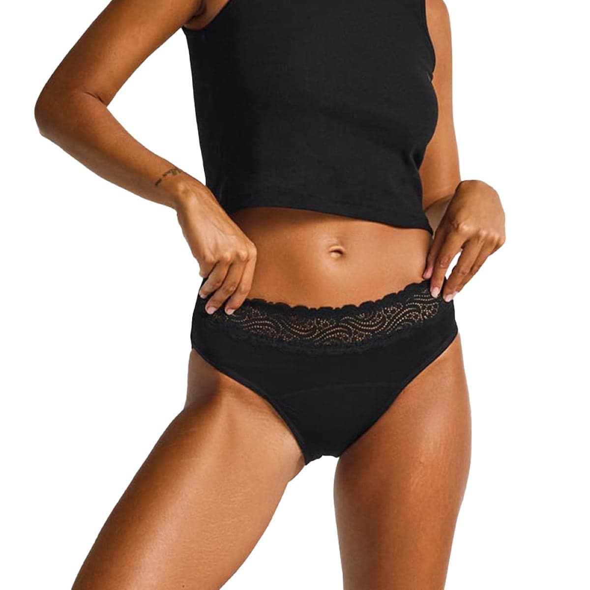 Thumbnail Modibodi Period Underwear Sensual High Waist Bikini Super-Overnight Black 24/5XL