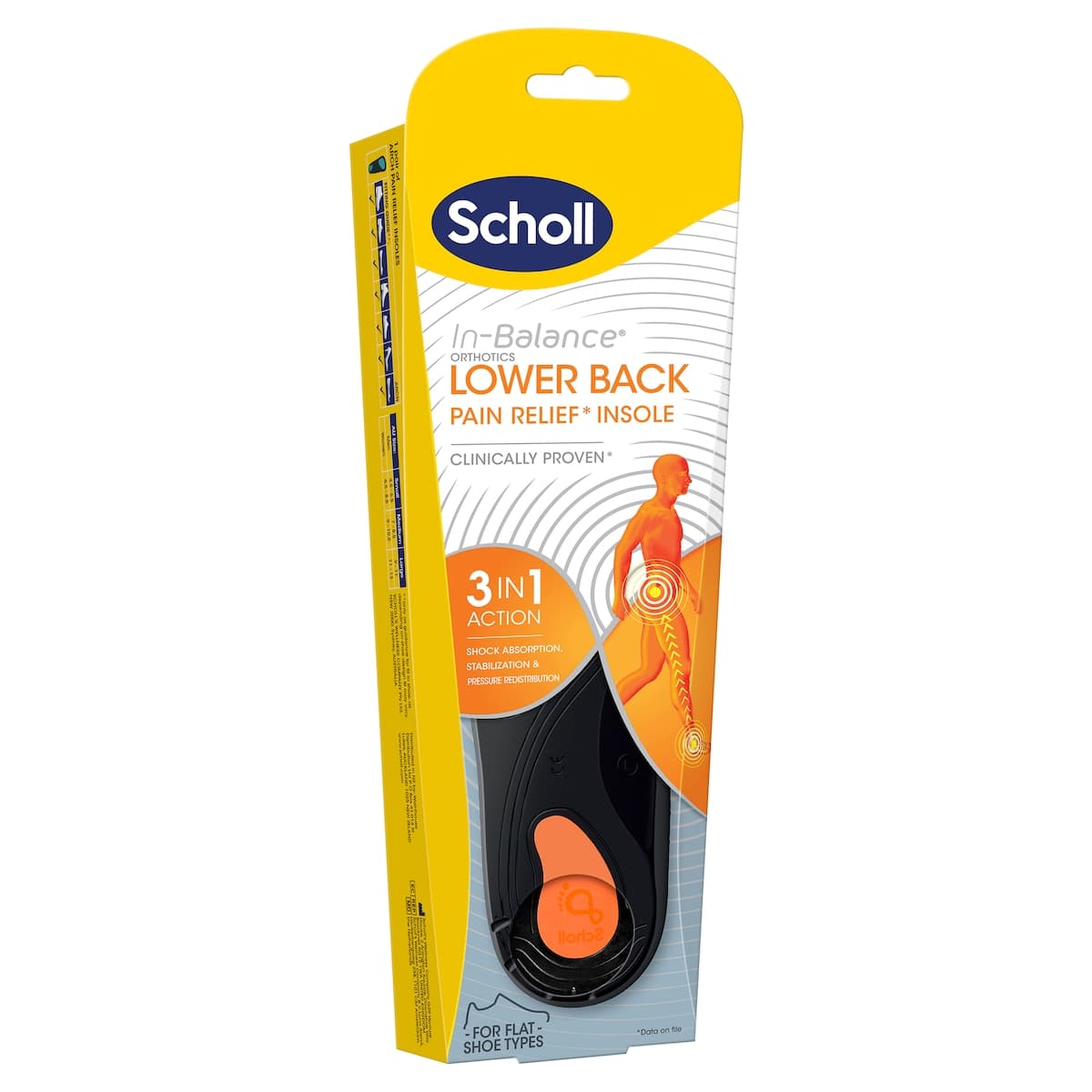 Thumbnail Scholl In-balance Lower Back Pain Relief Orthotic Insole Medium 1 Pair