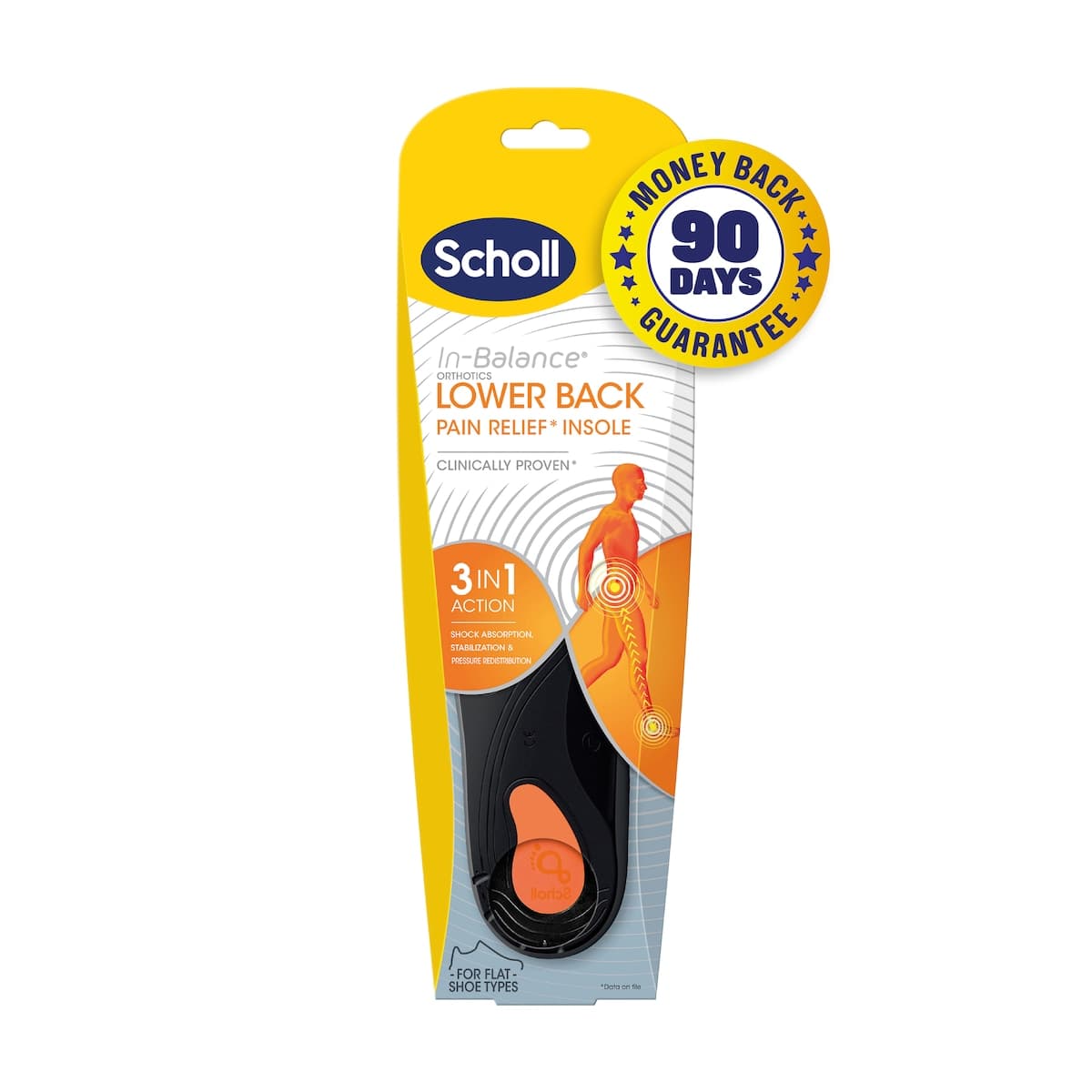 Thumbnail Scholl In-balance Lower Back Pain Relief Orthotic Insole Medium 1 Pair