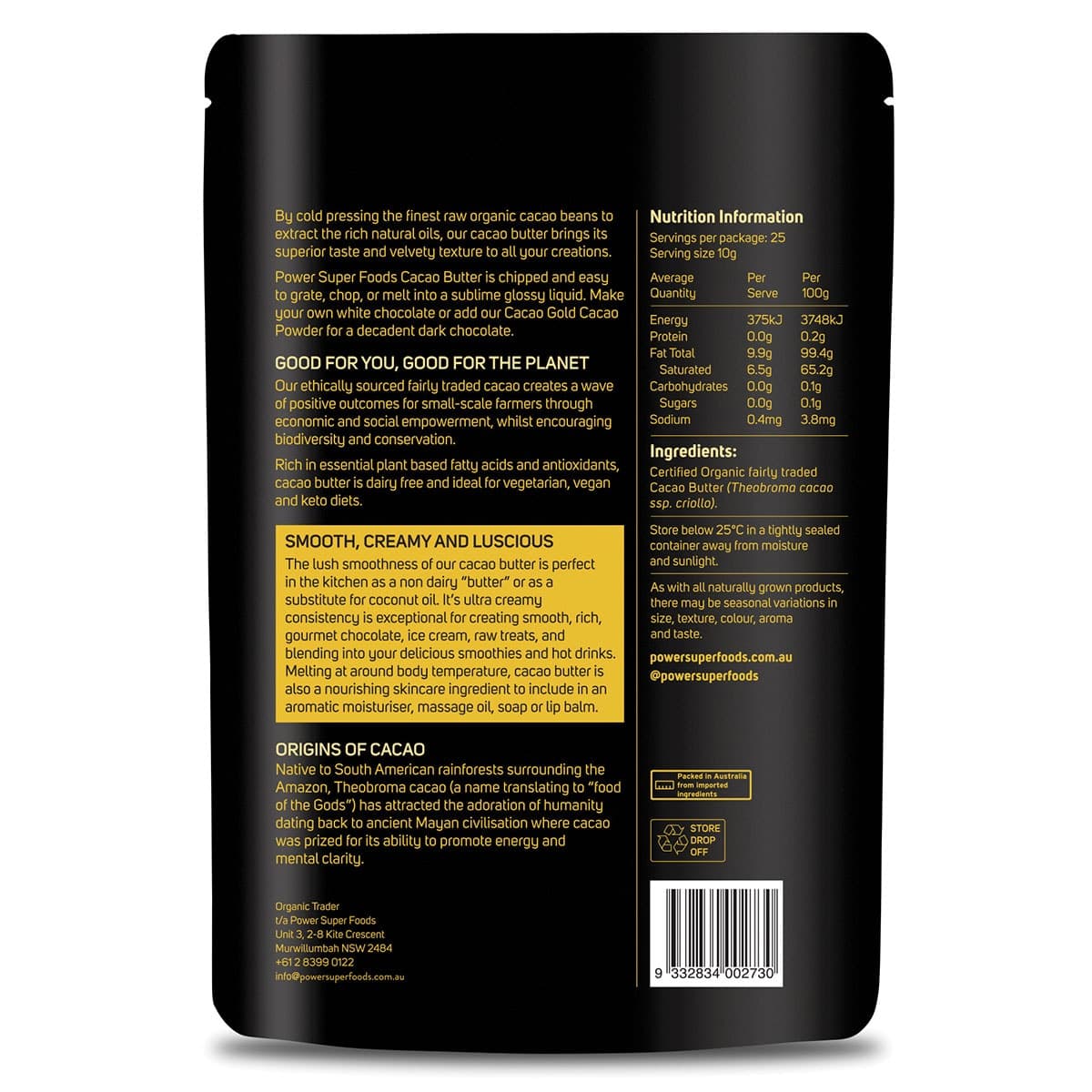 Thumbnail Power Super Foods Cacao Gold Butter Chunks 250g