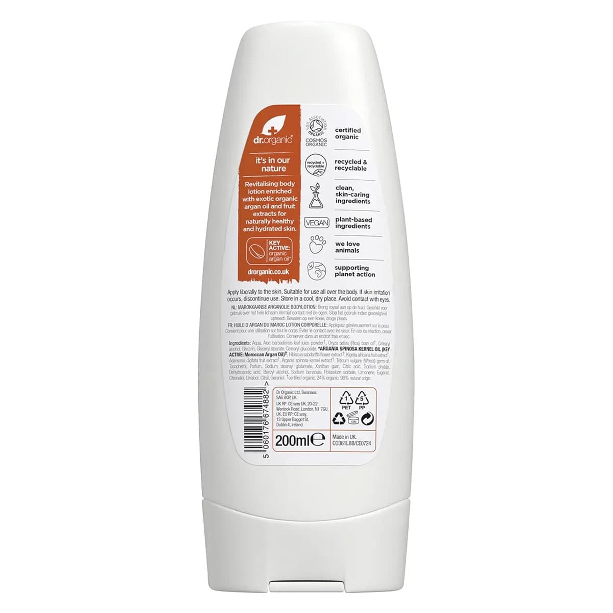 Thumbnail Dr Organic Organic Moroccan Argan Oil Skin Lotion 200ml