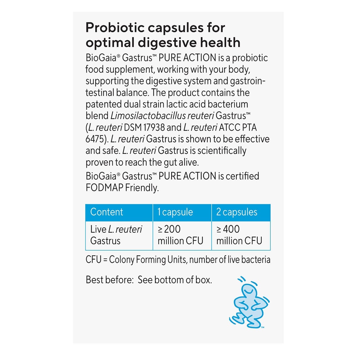 Thumbnail BioGaia Gastrus Pure Capsules 30 Capsules