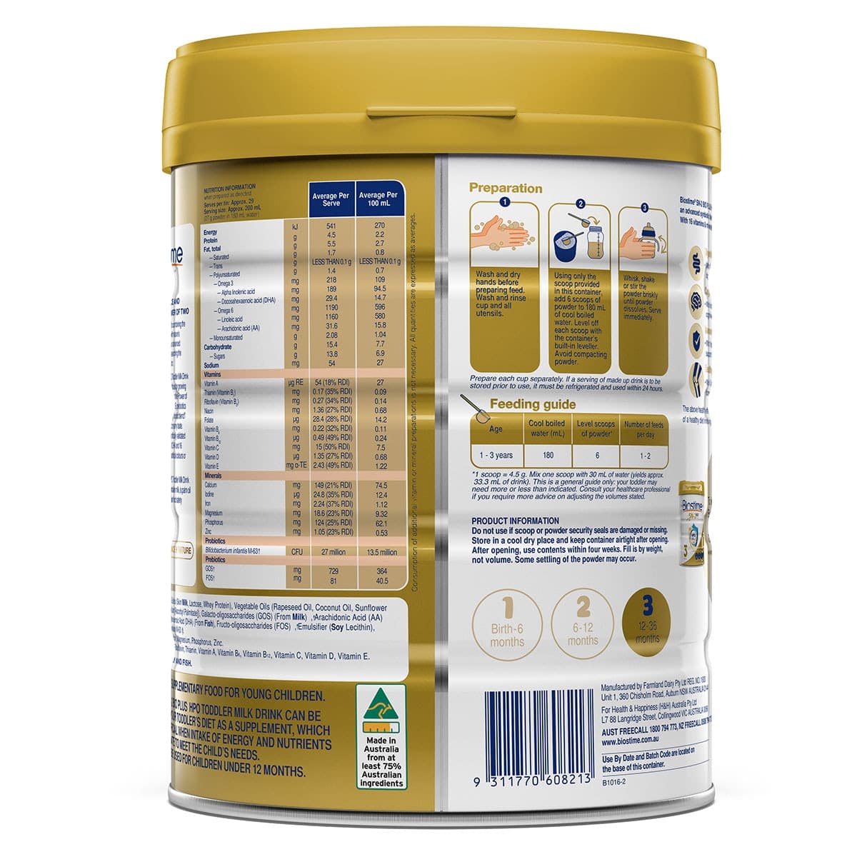 Thumbnail Biostime SN-2 Bio Plus HPO Toddler Milk Drink 1+years - 800g