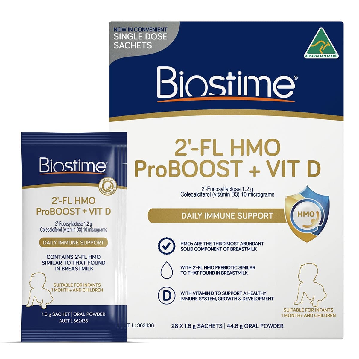 Thumbnail Biostime 2 FL HMO Proboost+Vitamin D Powder 28 x 1.6g Sachets