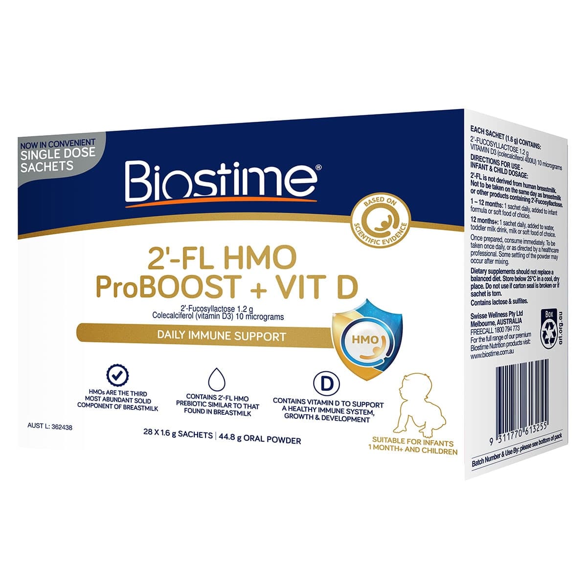 Thumbnail Biostime 2 FL HMO Proboost+Vitamin D Powder 28 x 1.6g Sachets