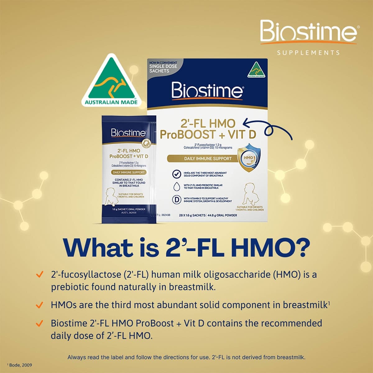 Thumbnail Biostime 2 FL HMO Proboost+Vitamin D Powder 28 x 1.6g Sachets