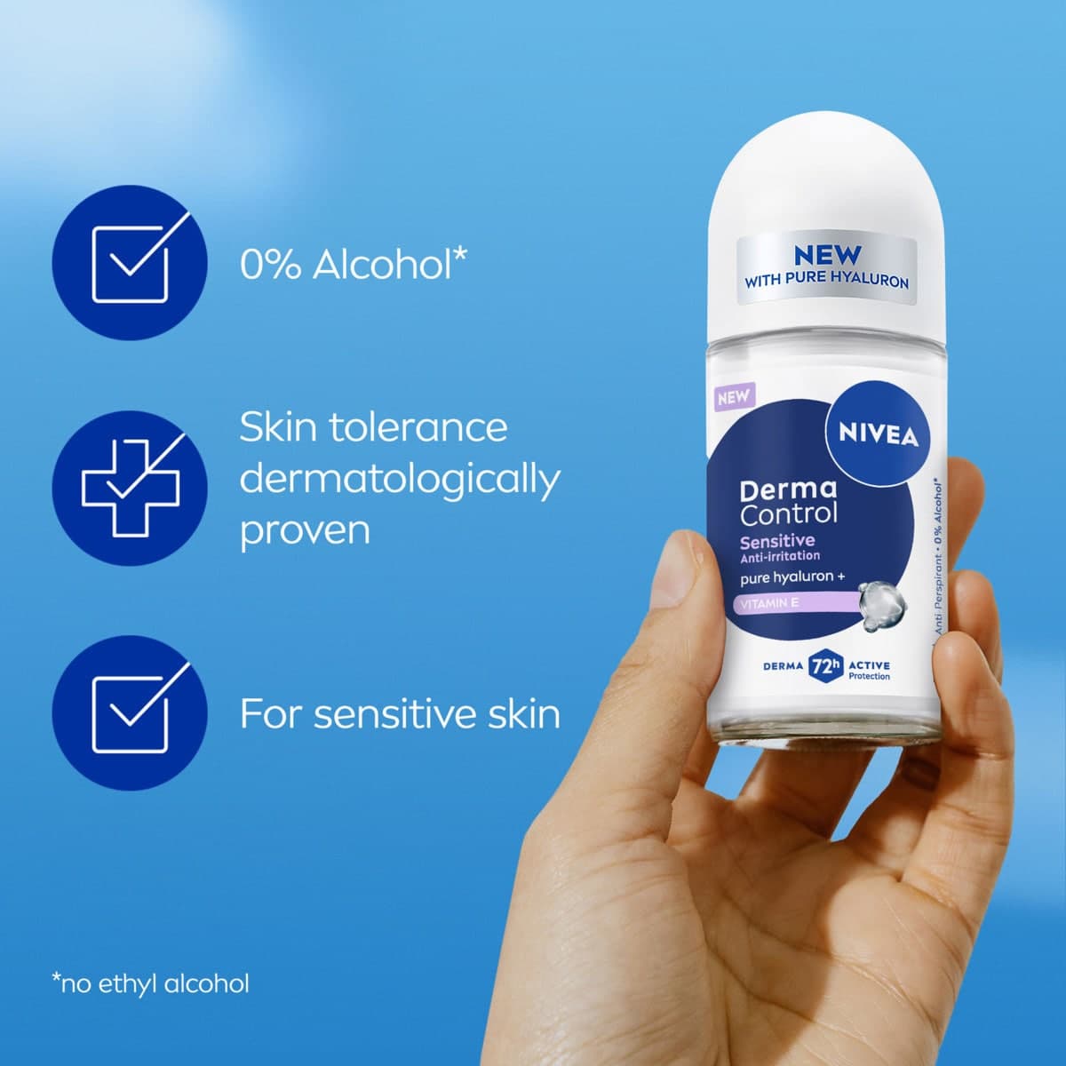 Thumbnail Nivea Derma Control Sensitive Anti-Perspirant Roll-On 50ml