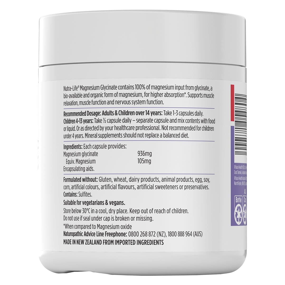Thumbnail Nutra-Life Magnesium Glycinate 200 Capsules