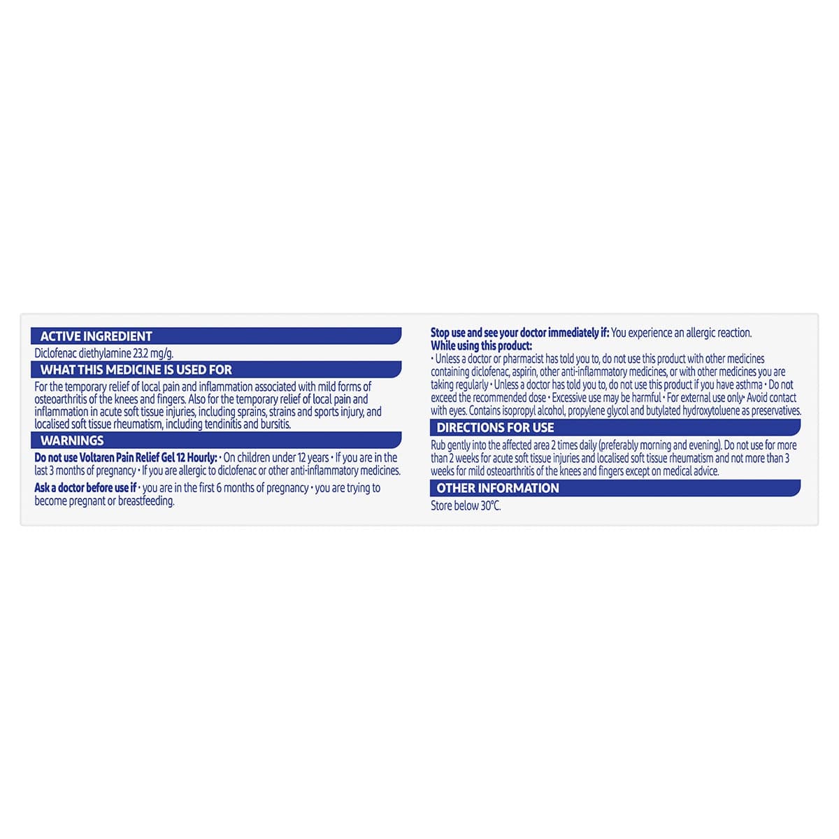 Thumbnail Voltaren Pain Relief Gel 12 Hourly 30g