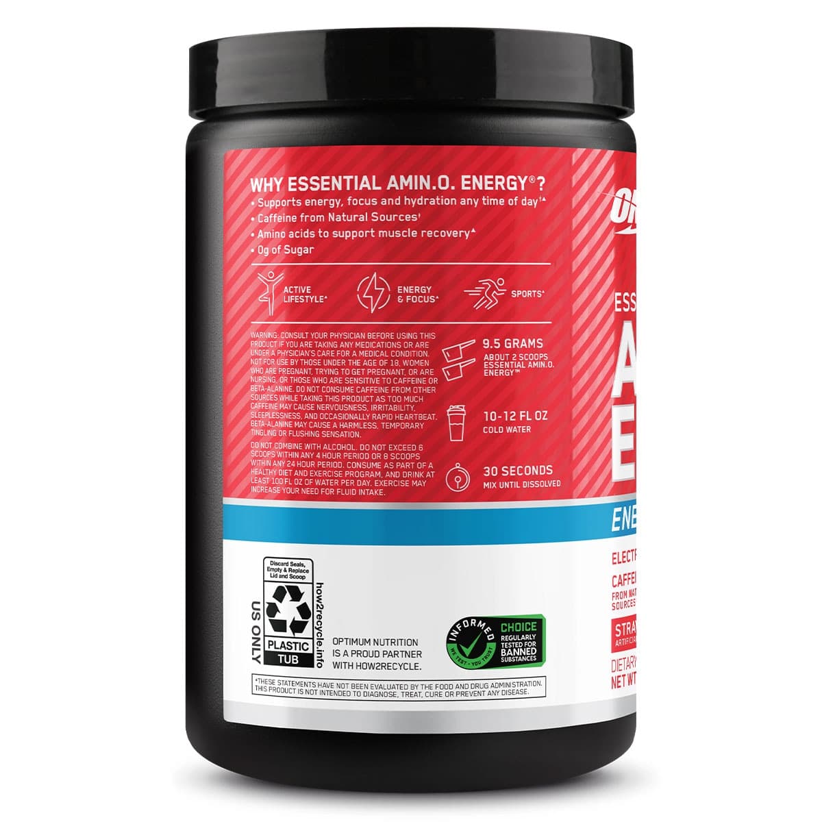 Thumbnail Optimum Nutrition Amino Energy + Electrolytes Powder Strawberry 285g