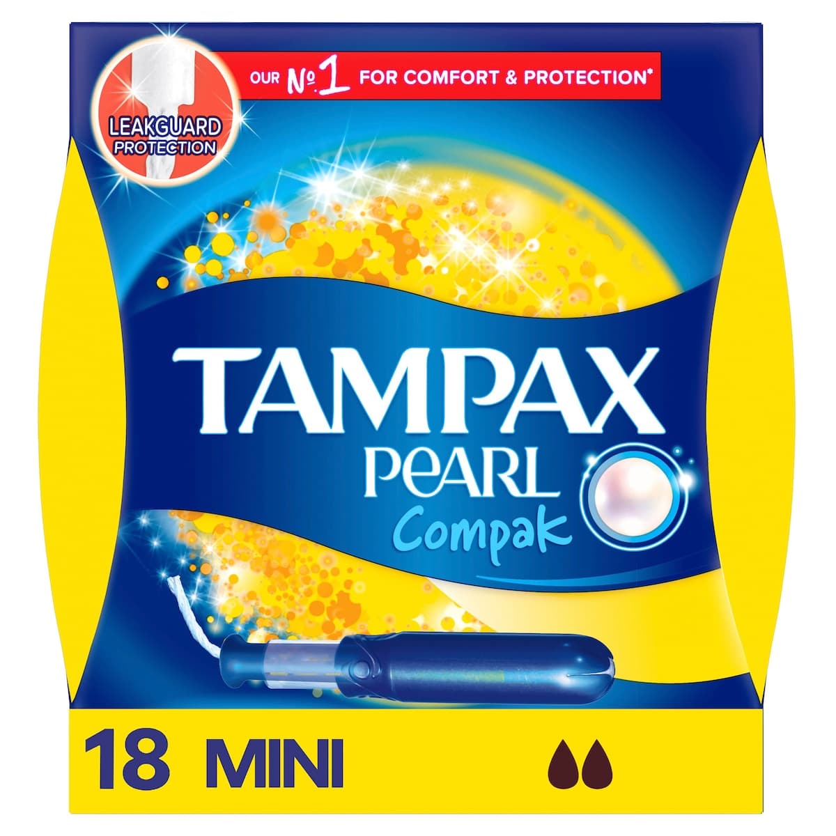 Thumbnail Tampax Pearl Compak Mini Tampons with Applicator 18 Pack