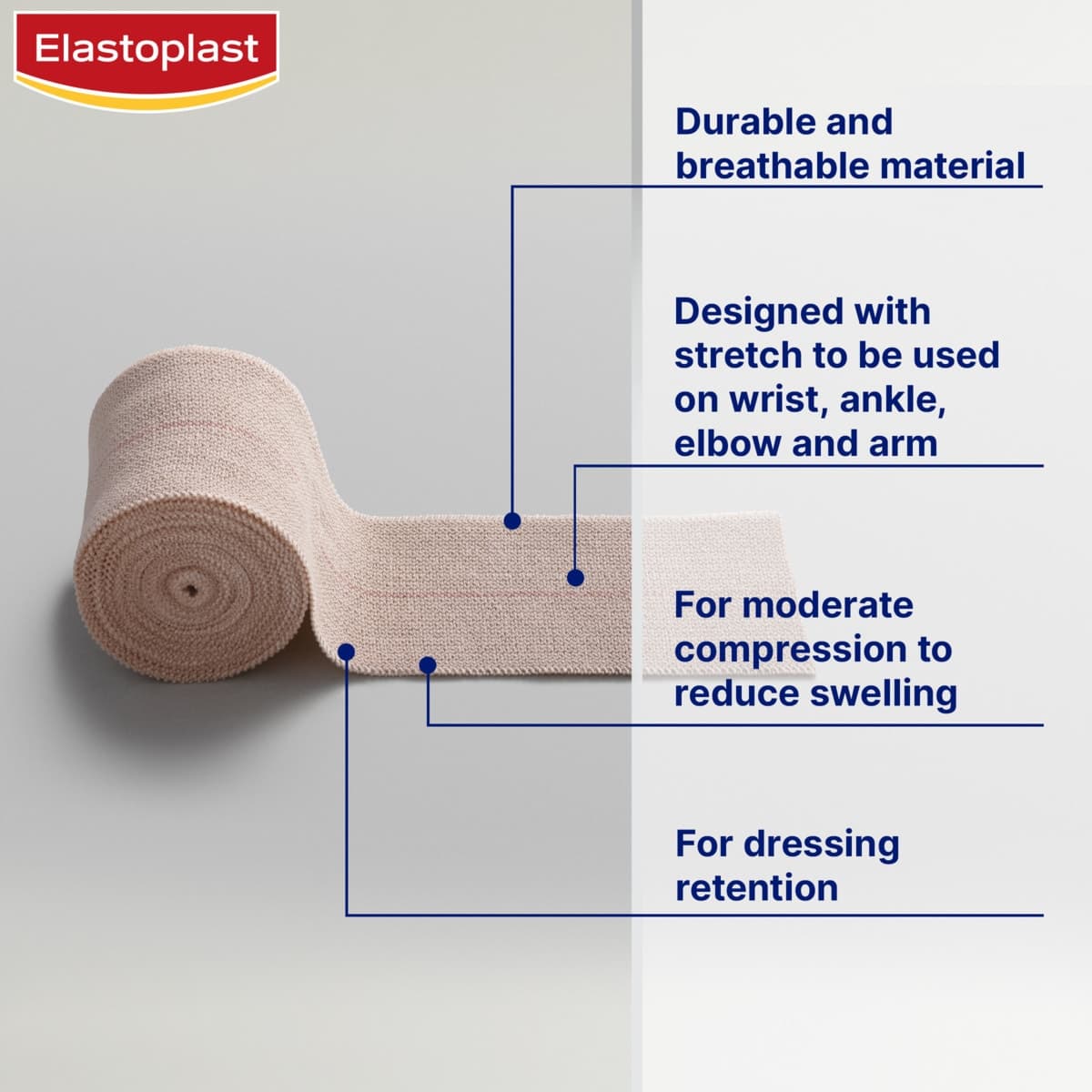 Thumbnail Elastoplast Heavy Weight Crepe Bandage Unstretched 7.5cm x 2.3m Roll