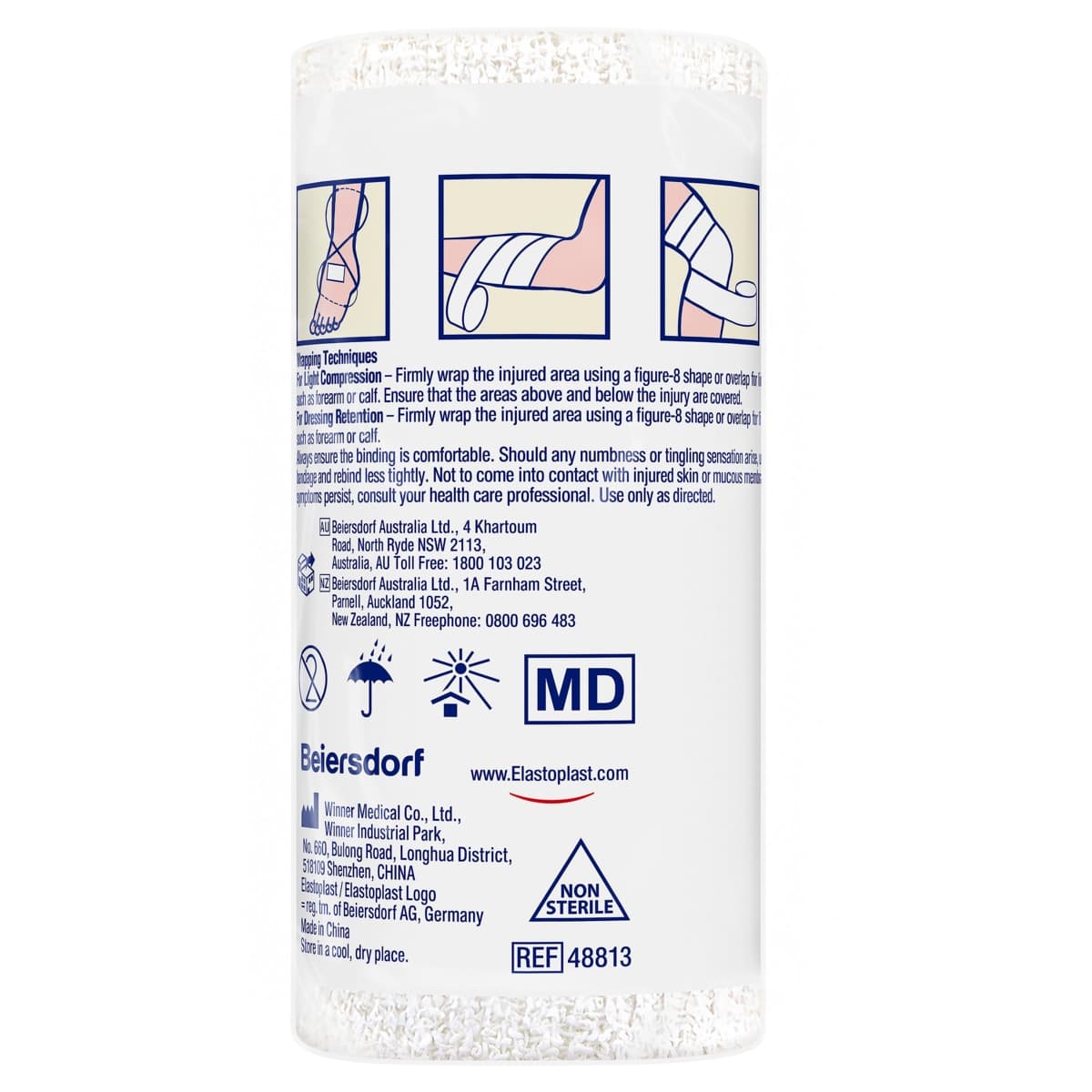 Thumbnail Elastoplast Medium Weight Crepe Bandage Unstretched 10cm x 1.6m Roll