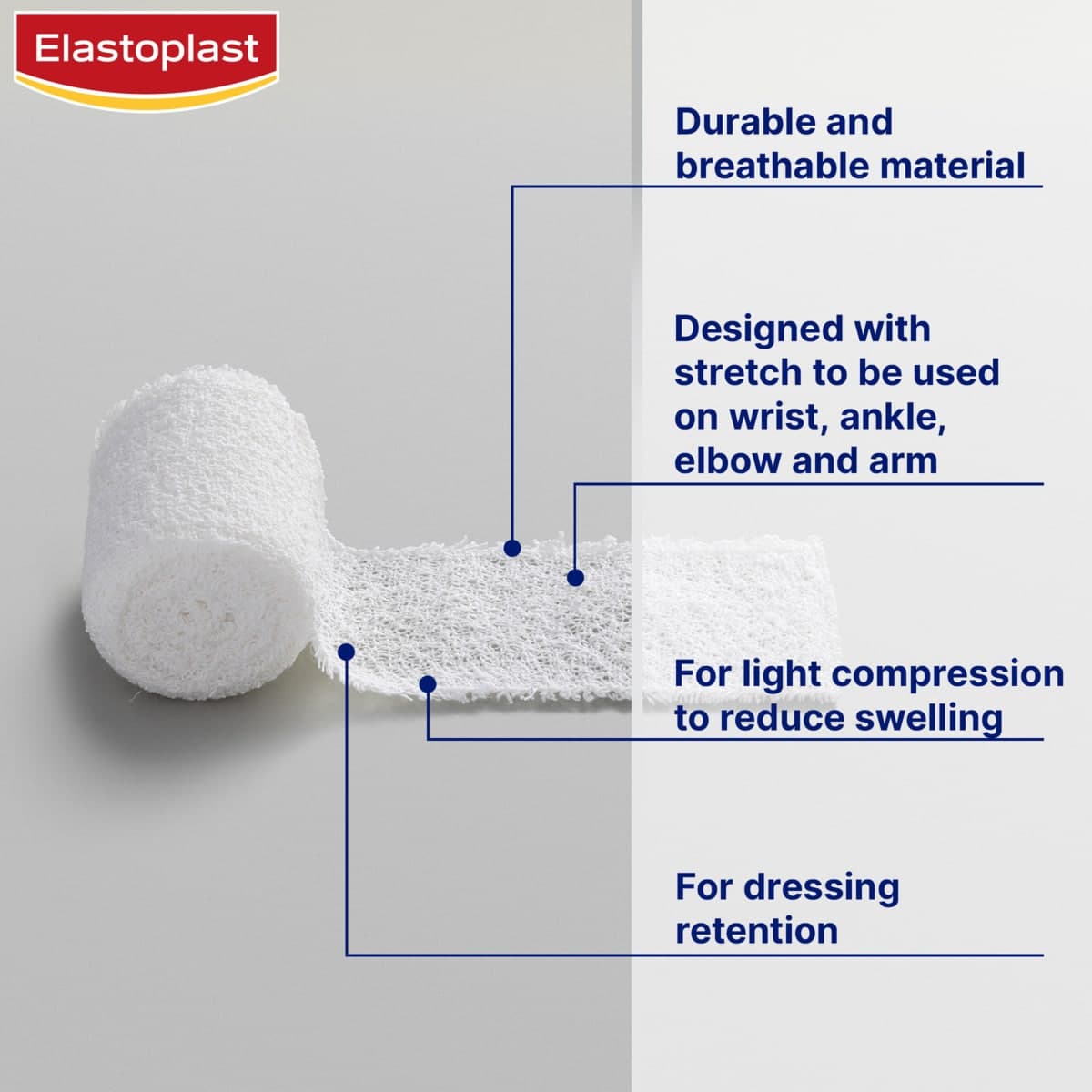 Thumbnail Elastoplast Medium Weight Crepe Bandage Unstretched 10cm x 1.6m Roll