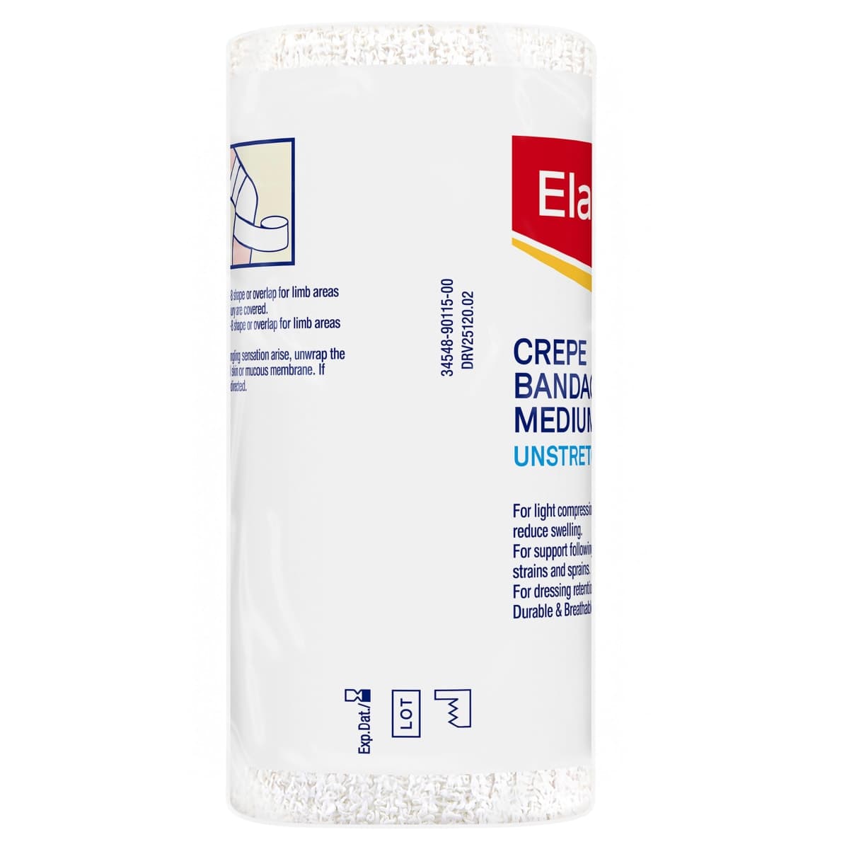 Thumbnail Elastoplast Medium Weight Crepe Bandage Unstretched 10cm x 1.6m Roll