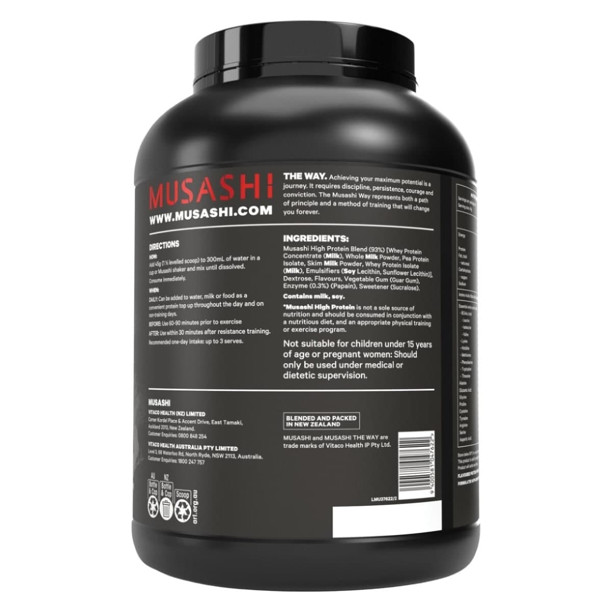 Thumbnail Musashi High Protein Vanilla 2Kg