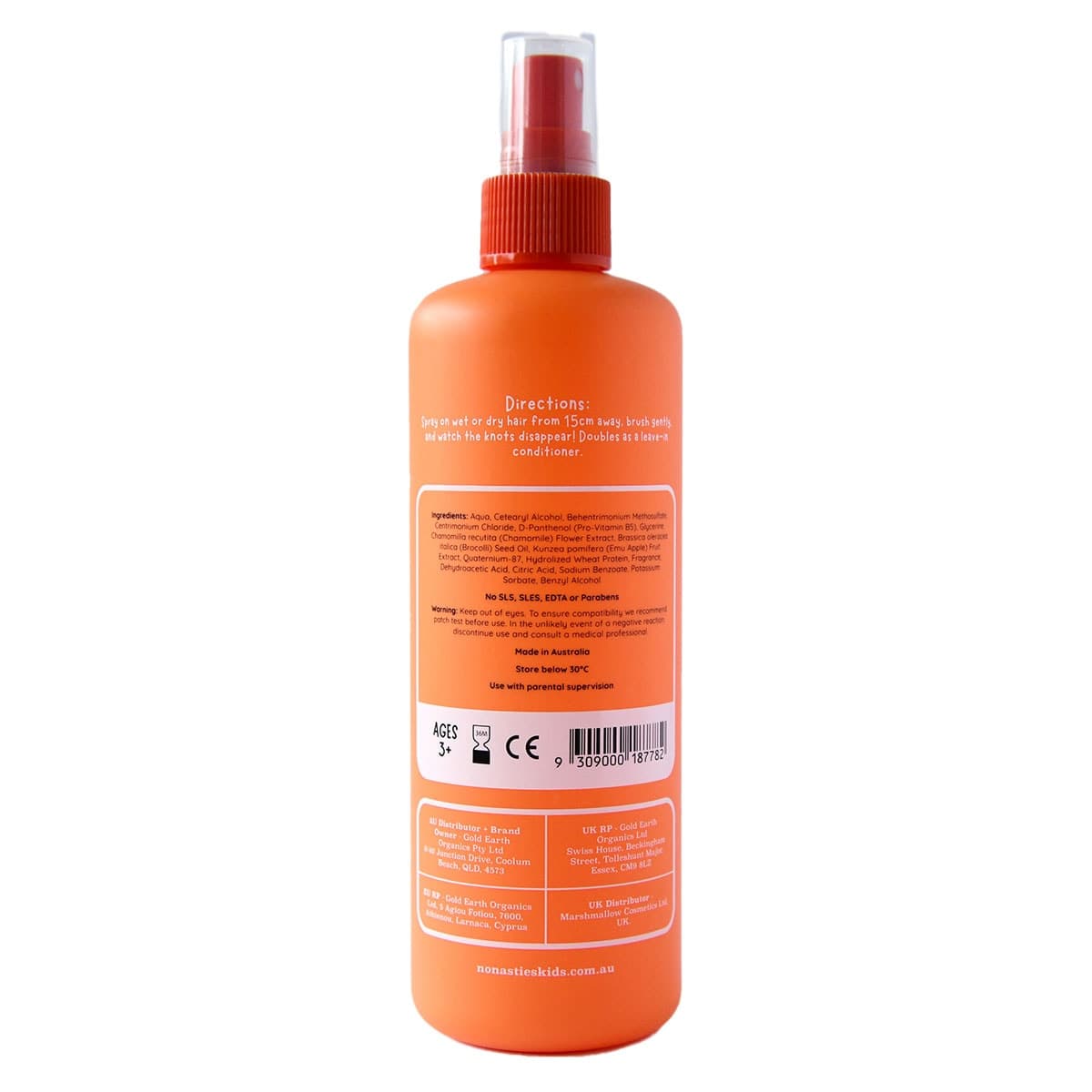 Thumbnail No Nasties Kids Hair Detangling Spray in Mandarin and Grape 250ml