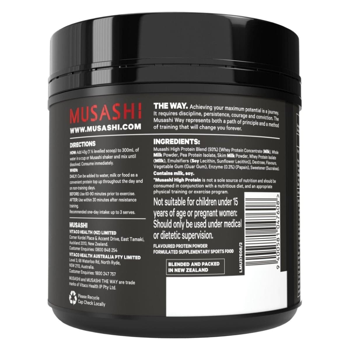 Thumbnail Musashi High Protein Powder Vanilla 375g