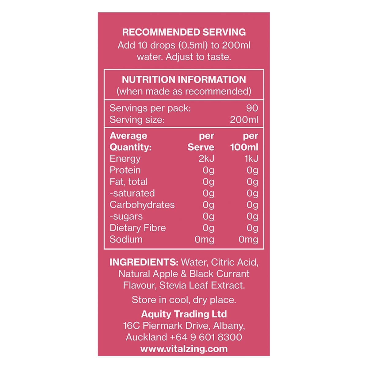 Thumbnail Vital Zing Water Drops Apple & Blackcurrant 45ml