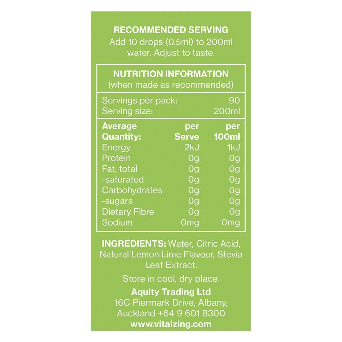 Thumbnail Vital Zing Water Drops Lemon & Lime 45ml