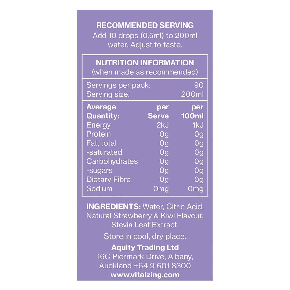 Thumbnail Vital Zing Water Drops Strawberry & Kiwi 45ml