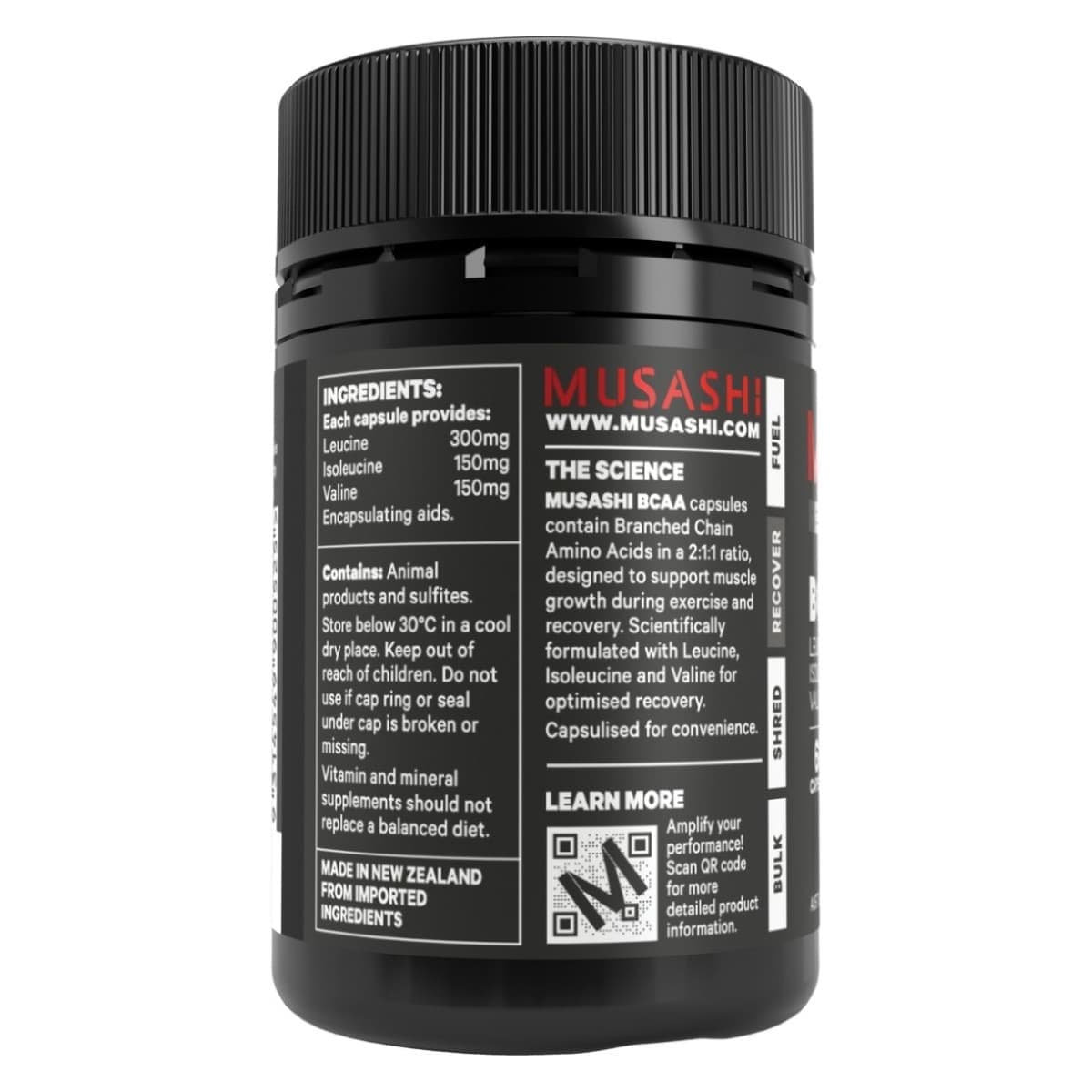 Thumbnail Musashi BCAA 60 Capsules
