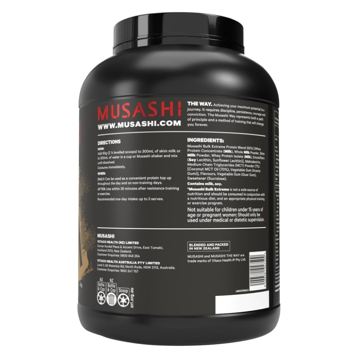 Thumbnail Musashi Bulk Extreme Protein Powder Vanilla 2kg