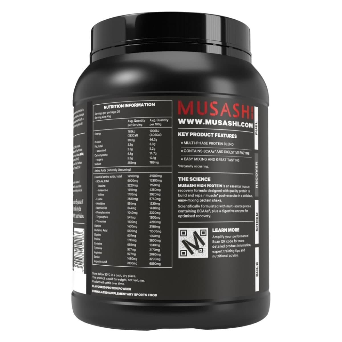 Thumbnail Musashi High Protein Powder Salted Caramel 900g