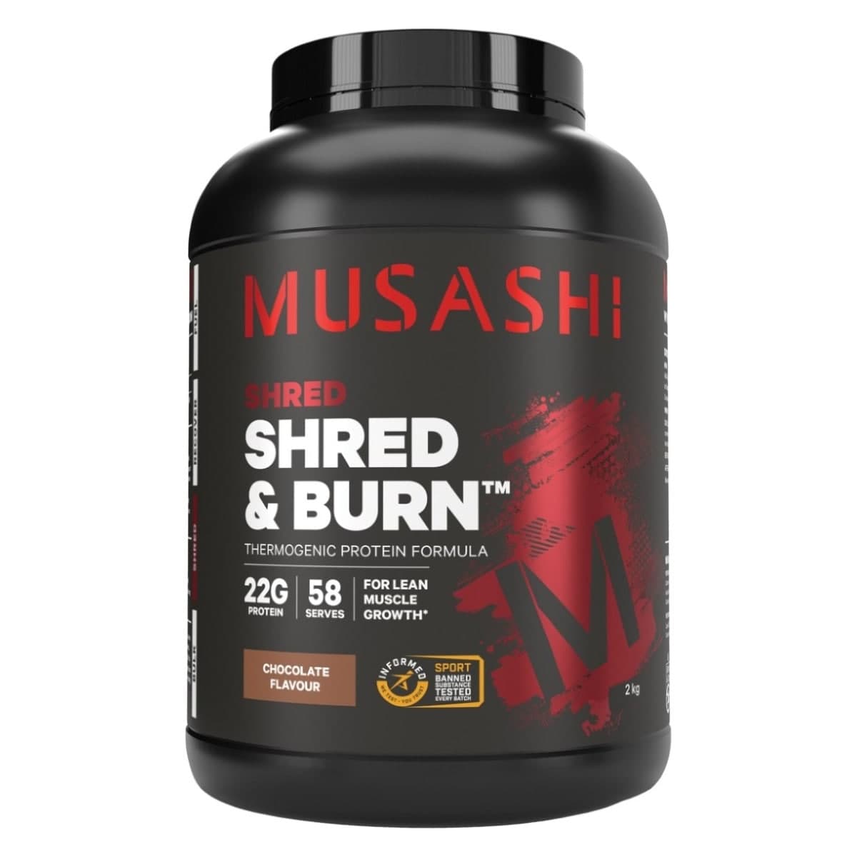 Thumbnail Musashi Shred & Burn Protein Powder Chocolate 2kg