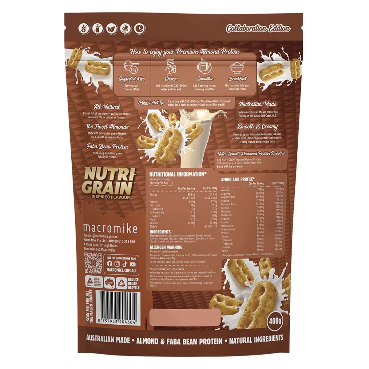 Thumbnail Macro Mike x Kellogg's Almond Protein Nutri-Grain Inspired 400g