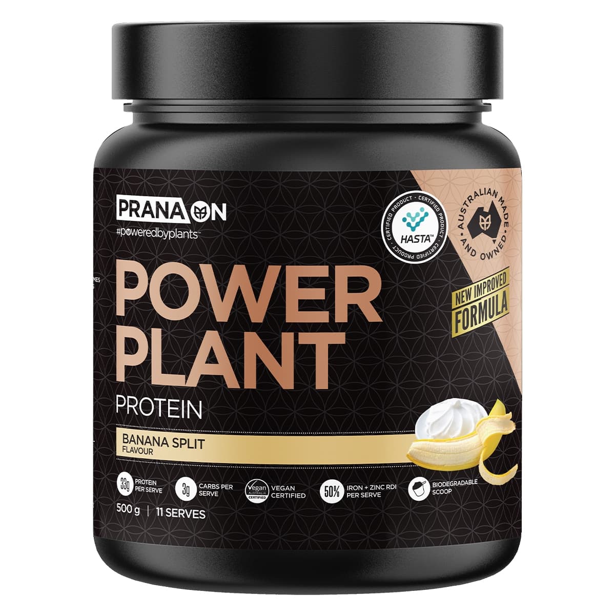 Thumbnail Pranaon Power Plant Protein Banana Split 500g