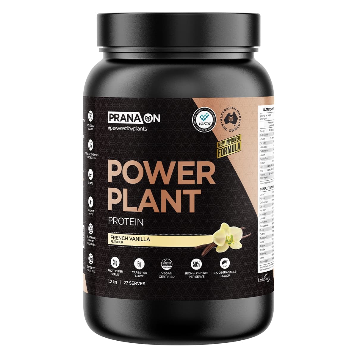 Thumbnail Pranaon Power Plant Protein French Vanilla 1.2kg