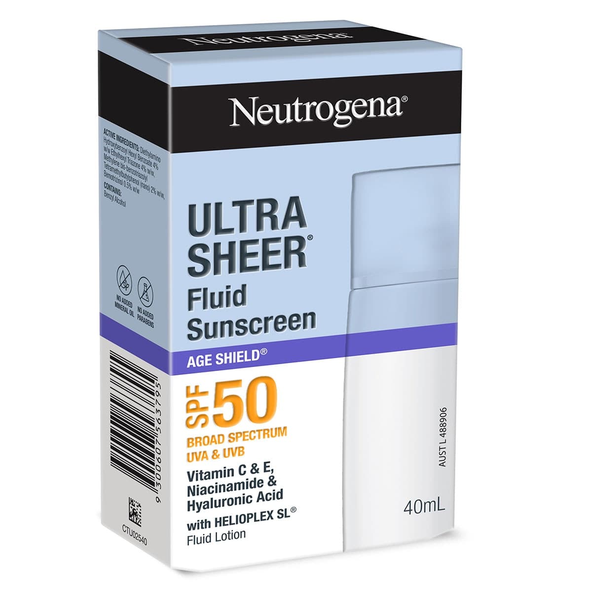 Thumbnail Neutrogena Ultra Sheer Fluid Sunscreen Age Shield SPF50 40ml