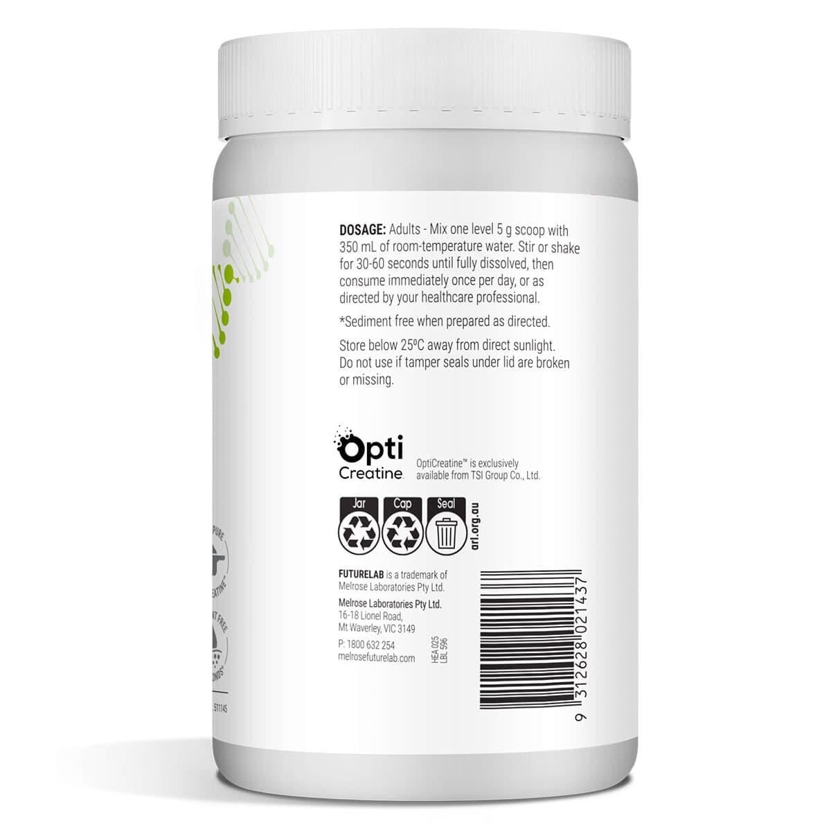 Thumbnail Melrose FutureLab Ultra Pure Creatine Monohydrate Powder 300g