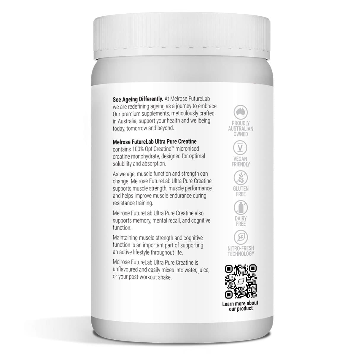 Thumbnail Melrose FutureLab Ultra Pure Creatine Monohydrate Powder 300g