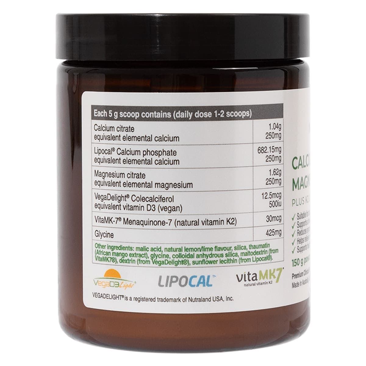 Thumbnail NaturoBest Calcium & Magnesium Plus K2 & D3 150g