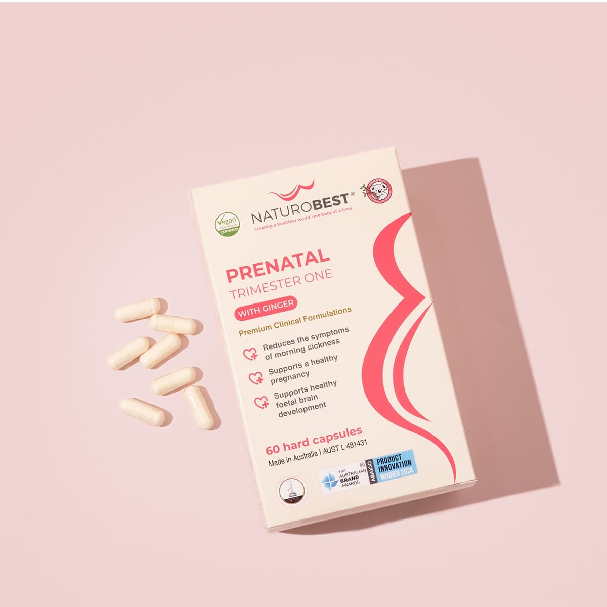 Thumbnail NaturoBest Prenatal Trimester One with Ginger 60 Capsules