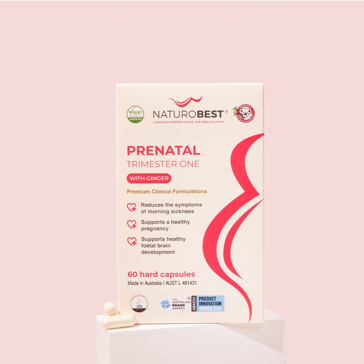 Thumbnail NaturoBest Prenatal Trimester One with Ginger 60 Capsules
