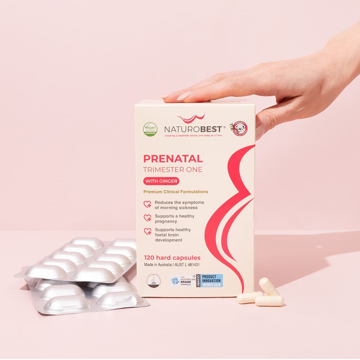 Thumbnail NaturoBest Prenatal Trimester One with Ginger 120 Capsules