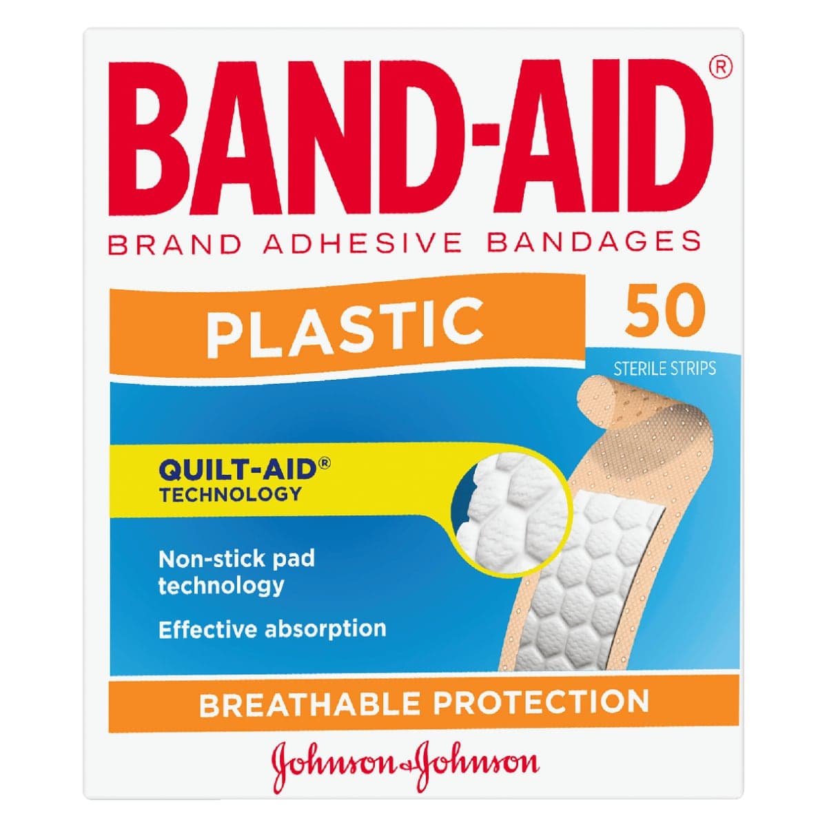 Thumbnail Band-Aid Plastic Strips 50 Pack