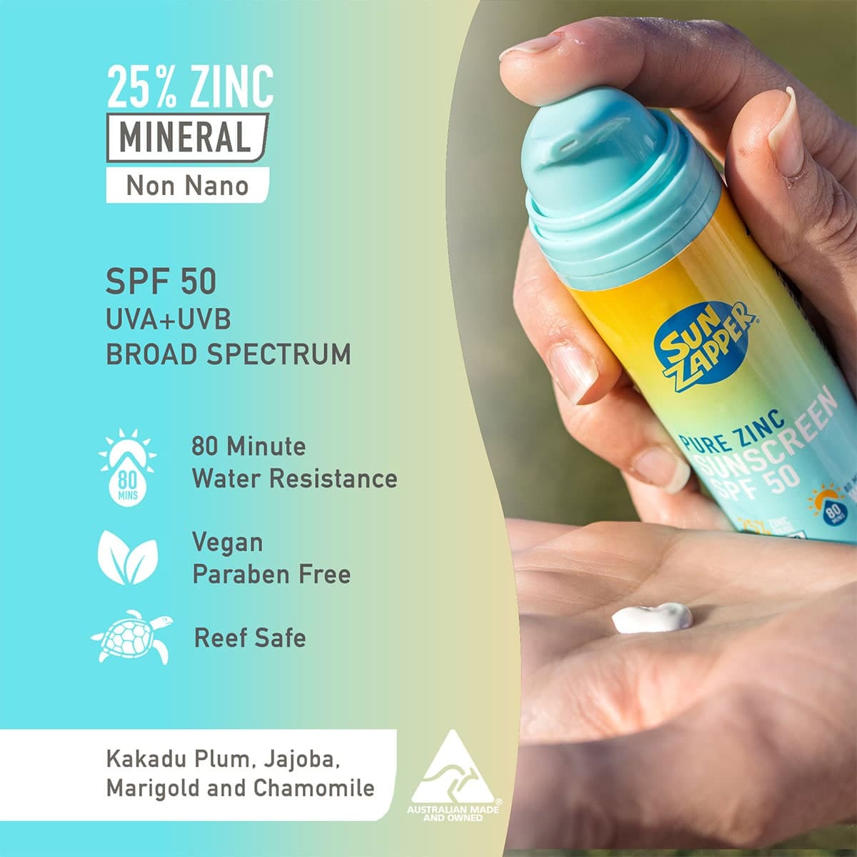 Thumbnail Sun Zapper Pure Zinc Sunscreen SPF50 - 100g Pump Tube