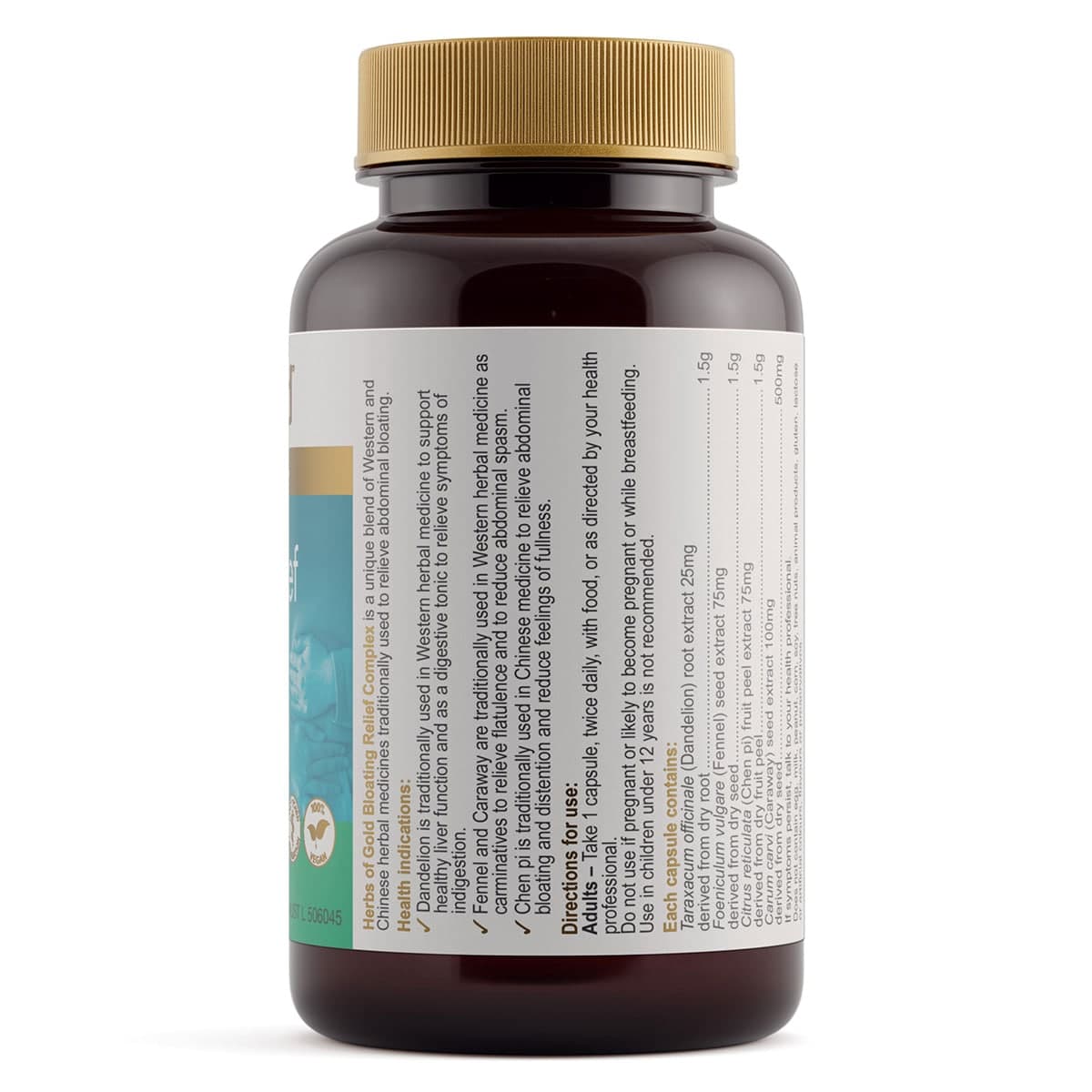 Thumbnail Herbs of Gold Bloating Relief Complex 60 Capsules