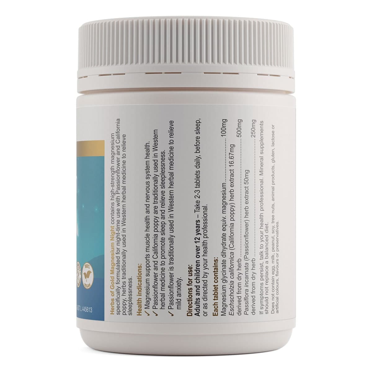 Thumbnail Herbs of Gold Magnesium Night Tablets 120 Tablets