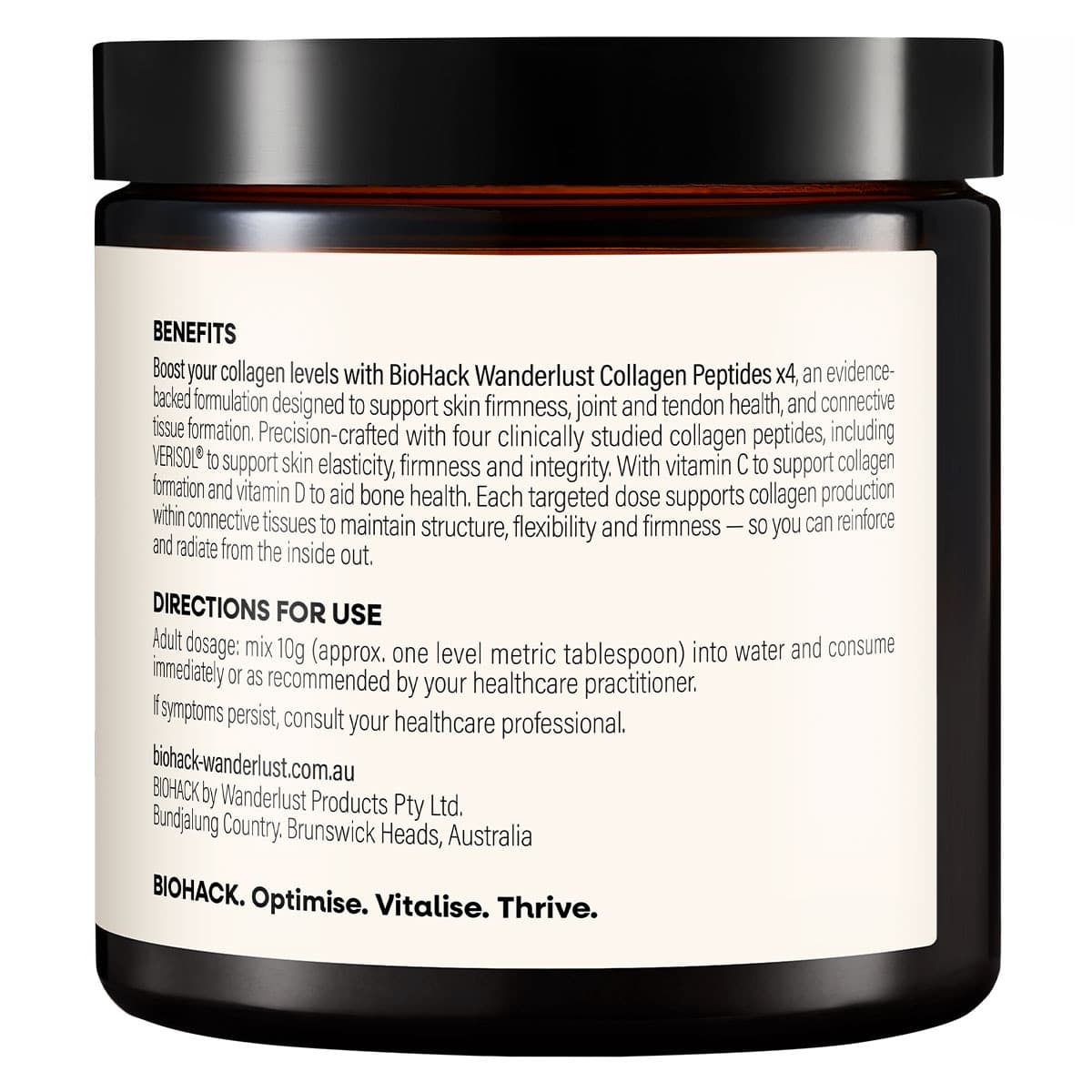 Thumbnail BioHack Wanderlust Collagen Peptides x4 Powder 150g