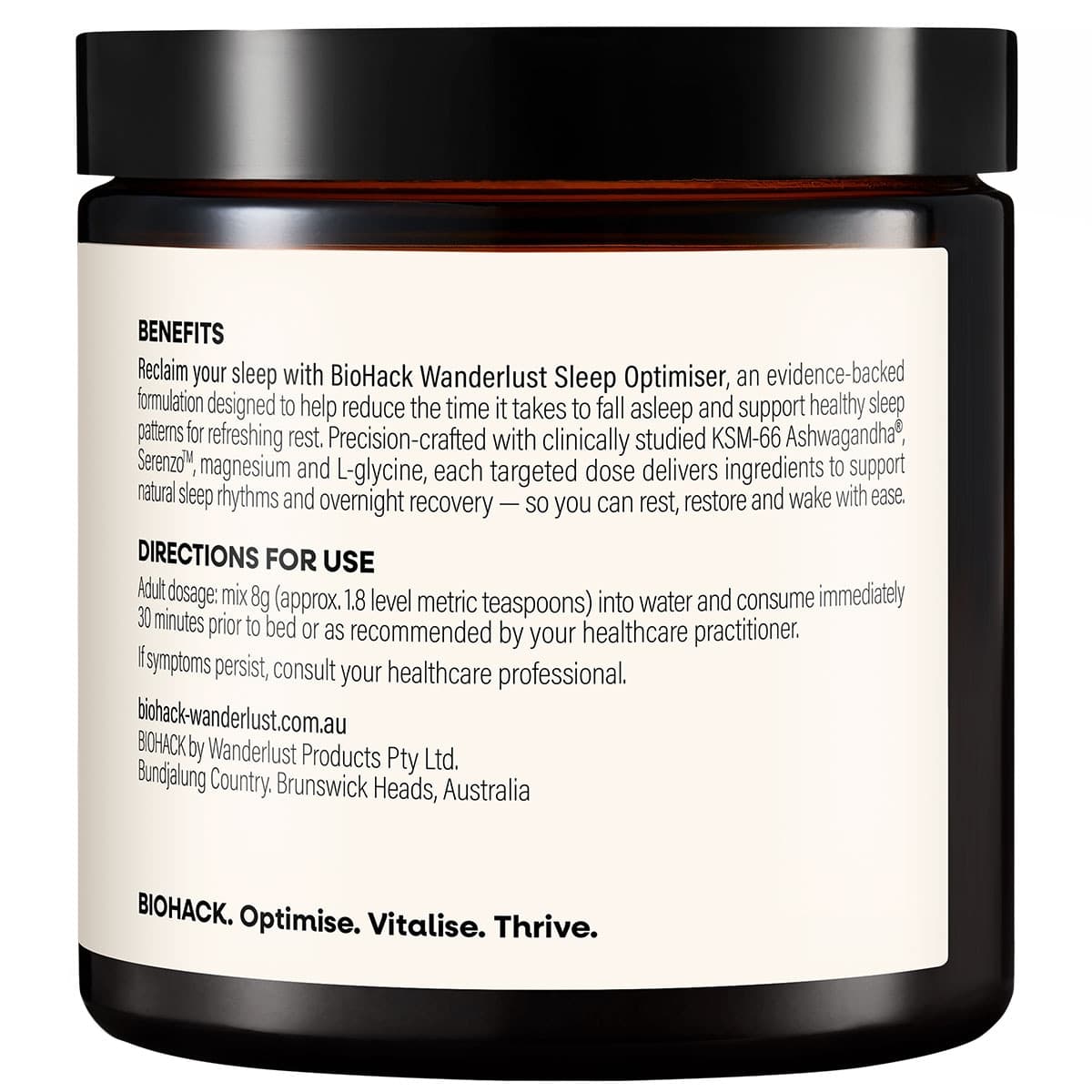Thumbnail BioHack Wanderlust Sleep Optimiser Powder 150g